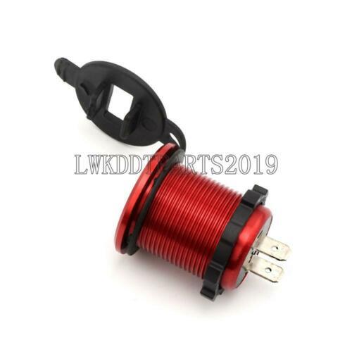 QC 3.0 Motorcycle Dual USB Phone GPS Quick Charger Adapter Red LED Waterproof