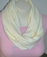 Cejon Women's Brushed Infinity Loop Scarf Ivory New