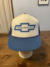 Vintage Chevy 80s 90s Snapback Trucker Hat Baseball Retro Rope Blue  White