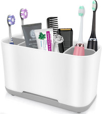 Toothbrush Holder with Anti-Slip,Plastic Detachable for Easy Cleaning Multi-Func