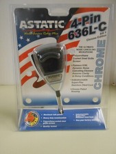 NIP New Astatic 4-Pin 636L-C DX-1 Noise Canceling Microphone Chrome