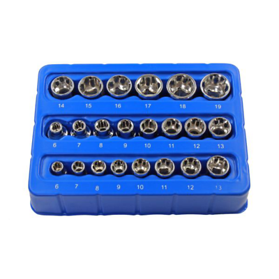 Chiavi Metriche US PRO 17 Pz Set 17 Prese Metriche Profonde US PRO 3/8 - Da 8 A 24 Mm, 6 Punti, Per Lavori Meccanici 15 Pro 128