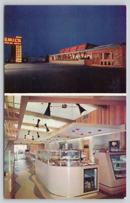 Postcard OH Columbus Emil's Steer Inn Drive In Sandwich Shop ...