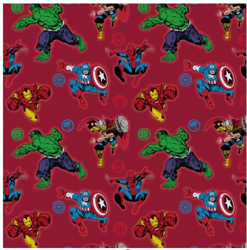 Marvel Comics 1 yarda precortada - HEROES FURY estampado cereza 100 % algodón tela de edredón Foto 2 de 4