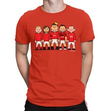 T-shirt da uomo cotone biologico VIPwees Manchester Football Legends caricatura Utd