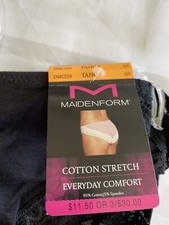 Maidenform Cotton Stretch Tanga Style DMCS59 Size Small Size 5 - Black - New