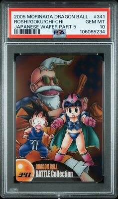 PSA10 No.341 Goku Chi-Chi Master Roshi Morinaga Dragon Ball Wafer