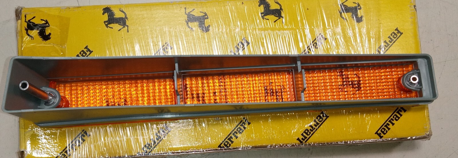 Ferrari Mondial Right Side Turn Signal Park Lamp Lens_61943100 Lense_NEW_Orange