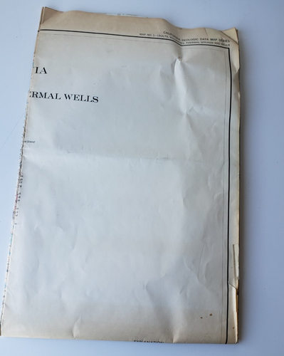 1975 California Fault Map Volcanoes, Thermal Springs and Thermal Well Locations - Picture 1 of 18