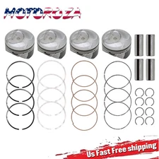 Oversize +0.50MM Piston & Rings For 11-19 Hyundai Sonata Kia Sorento Optima 2.4L