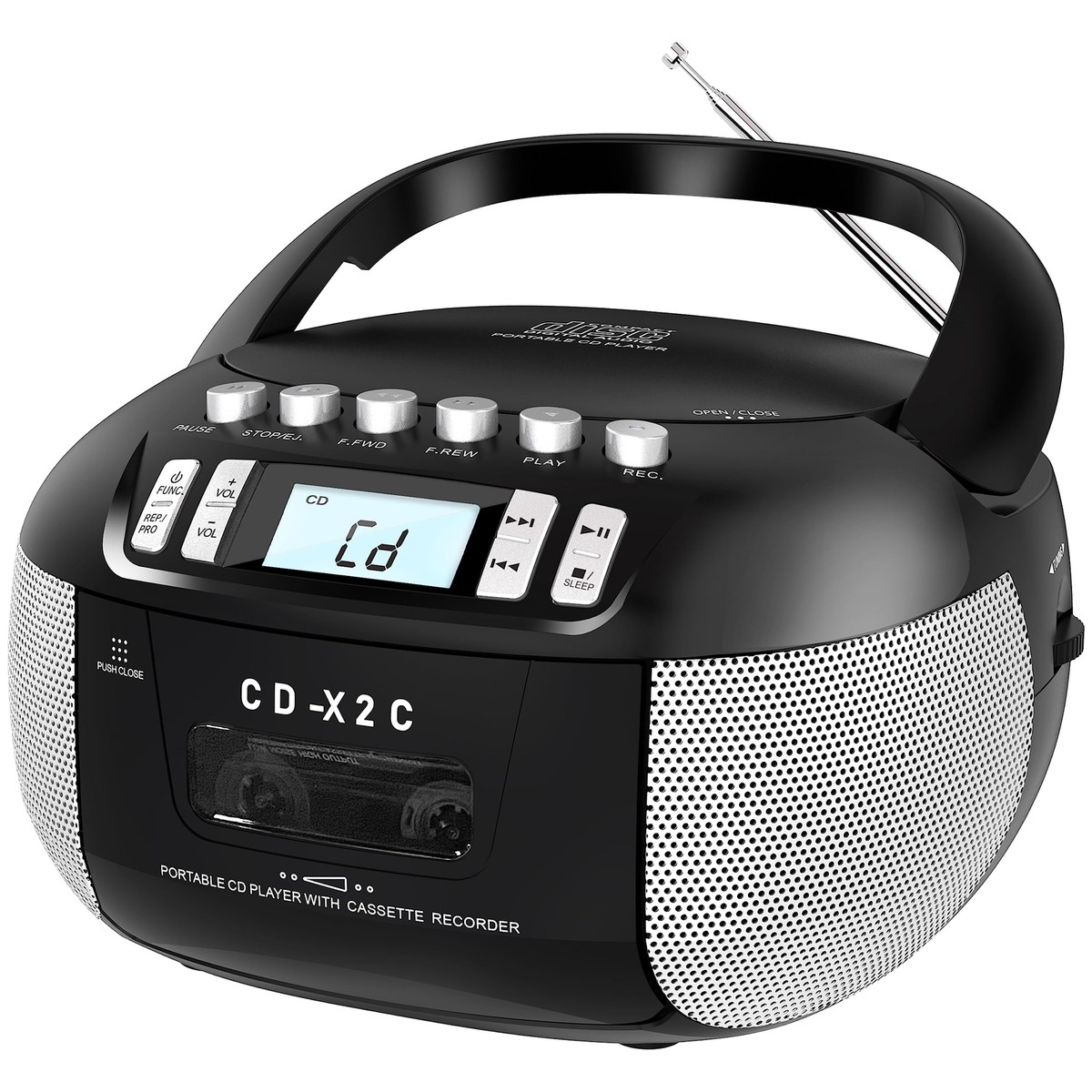 Cassette Player Greadio Retro Boombox With CD & - Bluetooth, AM/FM ...