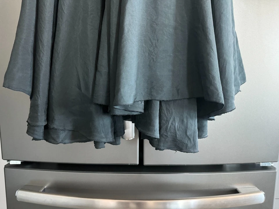 Falda Marc Le Bihan Azul Marino 100% Seda Hecha en Francia Talla 38 Foto 4 de 4