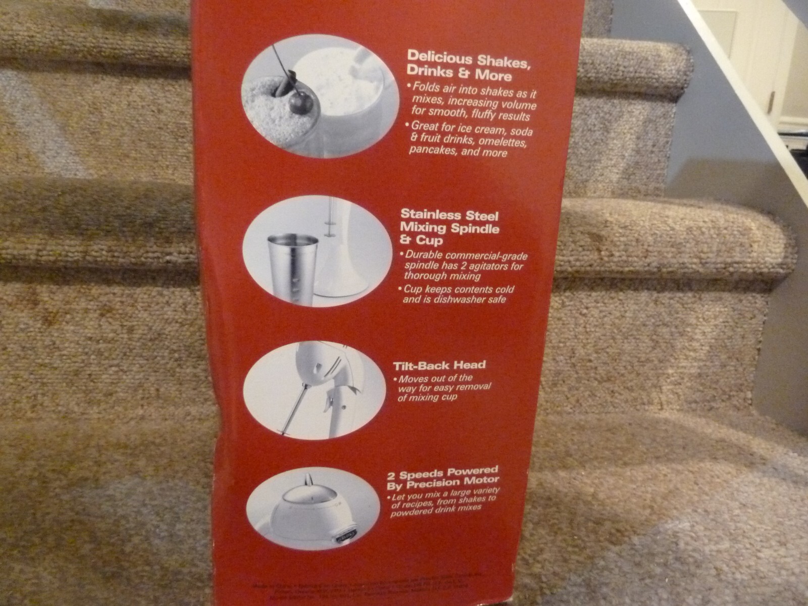 Eclectrics Hamilton Beach Cherry Red Milkshake Mixer Metal Blender