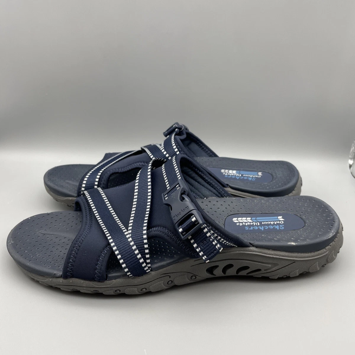 Skechers Outdoor Lifestyle Sandals Women s Size 10 Reggae 56196SA Blue