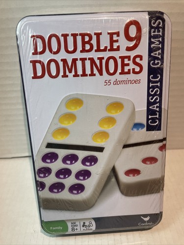 Double 9 Color Dot Dominoes in Collectors Tin (styles will vary