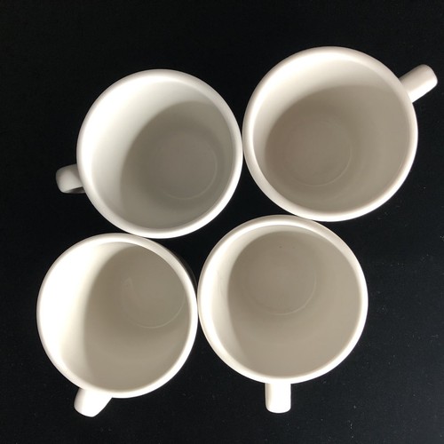 4 Shenango China Diner Mugs Espresso Stripe Orange Gold Restaurant Ware 5 OZ VTG - Picture 7 of 8