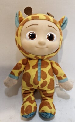 Süße seltene CoComelon 9 Zoll JJ Giraffe Baby Puppe Tier Hoodie Gummi Gesicht Plüschkörper