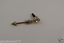 Arrow archery plug cell phone or fits Ipad charm ear cap crystal dust plug
