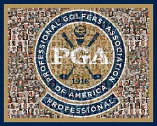 PGA Golf Photo Mosaic Wall Art Using Over 130 Images of the Greatest PGA Golfers