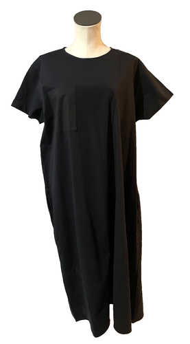 COS Women’s Mix Media Midi T-Shirt Dress size L NWT Crew Neck Short Sleeve