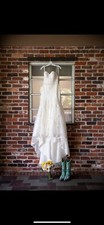 David's Bridal Wedding Dress Size 8 CLEANED & PRESERVED