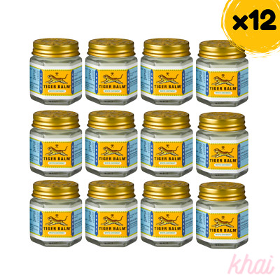 12x Tiger Balm White Ointment 30g for Headache, Muscle Pain Relief and Massage