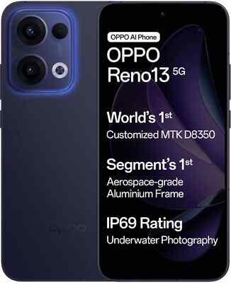 OPPO Reno 13 5G Blue 256GB 8GB RAM) 50MP Global Version,   NO TARIFFS IN USA 