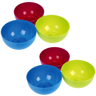 6x Kunststoffschüssel 0,6 l | Müslischale Salatschale Kunststoff