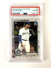 2020 Chrome Rookie Justin Dunn PSA Graded GM MT 10 #20 Baseball Trading Card