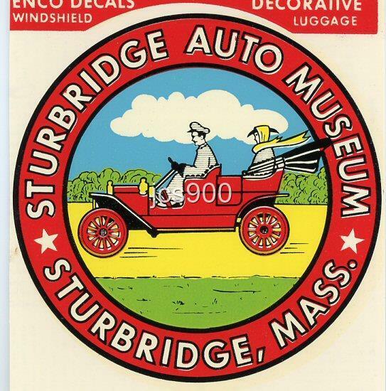 VINTAGE STURBRIDGE AUTO MUSEUM MASSACHUSETTS STATE ENCO CAR TRAVEL