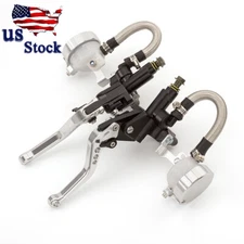 Aluminum Alloy Motorcycle Master Cylinder Reservoir Brake Clutch Hydraulic Lever