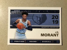 2019-20 Contenders '19 Draft Class Contenders #2 Ja Morant RC Rookie Grizzlies