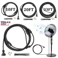 10/20/33FT Hose Outdoor Patio Water Misting Cooling System Fan MisterNozzles Set