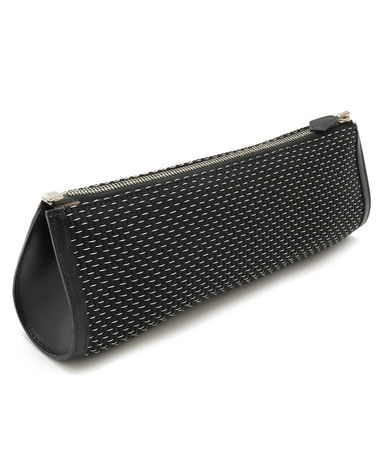 Pre Loved Hermes Herbag Zip Black Leather Shoulder Bag Shoulder Bags