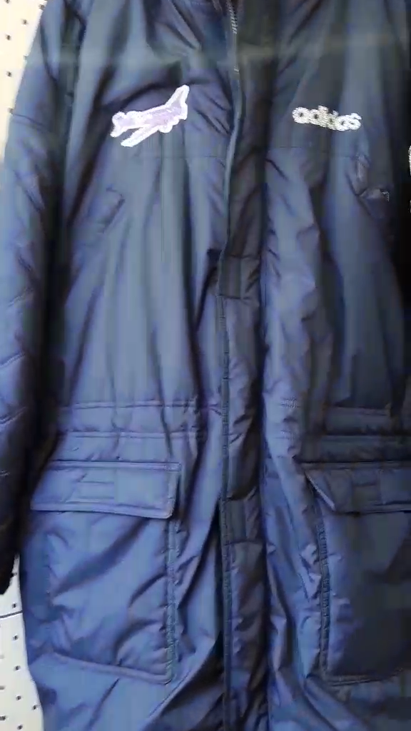 Vintage 90s ADIDAS Blue Padded Track Jacket BOB WM 97 Sponsor