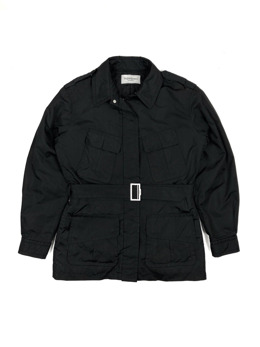 YVES SAINT LAURENT YSL black coat jacket with large pockets YVES SAINT LAURENT YSL black coat jacket with large pockets