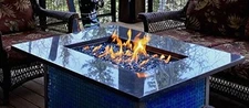 Reflective Tempered Fire Glass for Fireplace Fire Pit and Landscaping 1/4"