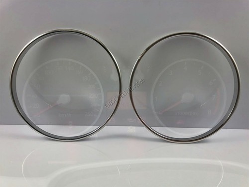 Hyundai Getz 2002-2011 Chrome Cluster Gauge Dashboard Speedo Trim Rings x2 - Picture 3 of 11