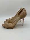 Jimmy Choo lace mesh platform shoes 40 7 VGC heels patent leather nude stiletto