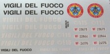 decal 1/43 VIGILI del FUOCO GENERICA 2006   TRON DE056