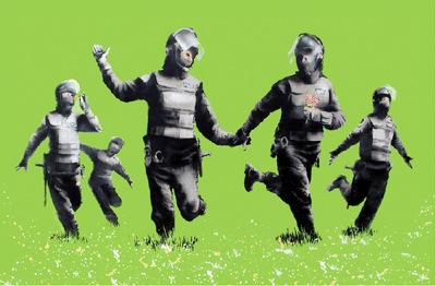 Banksy Kissing Coppers Graffiti Street Art Art Print Poster Hp4034