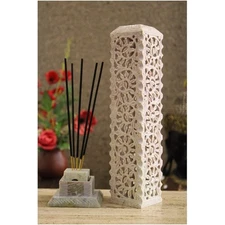 Handmade Soapstone Incense Stick Burner - Elegant 11-Inch Decorative Holder