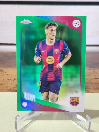 GAVI - 2026 Topps Chrome UEFA UCC Green Refractor /99 FC Barcelona #132