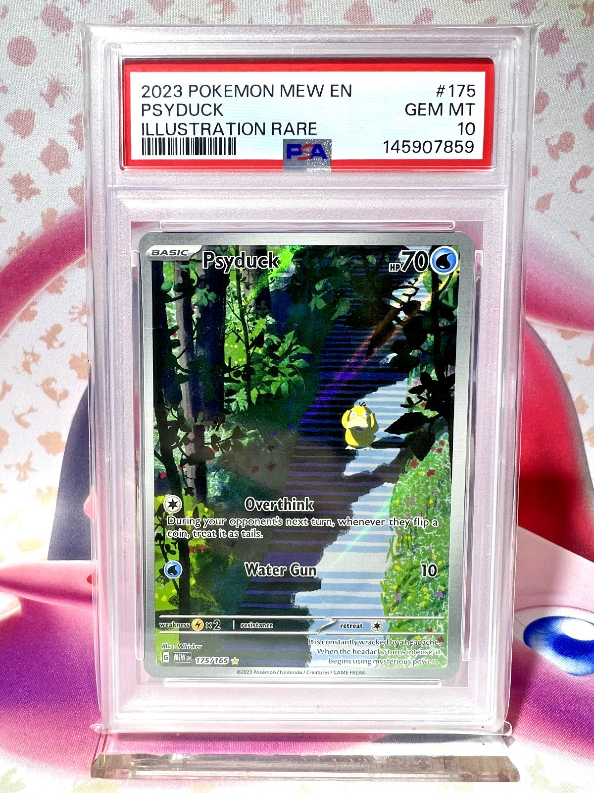 PSA 10 GEM MINT Psyduck 175/165 Sv: Scarlet & Violet 151 IR Holo Pokemon Card