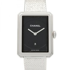 CHANEL Boyfriend tweed Wrist Watch H4878 Quartz Stainless Steel Used Women CC