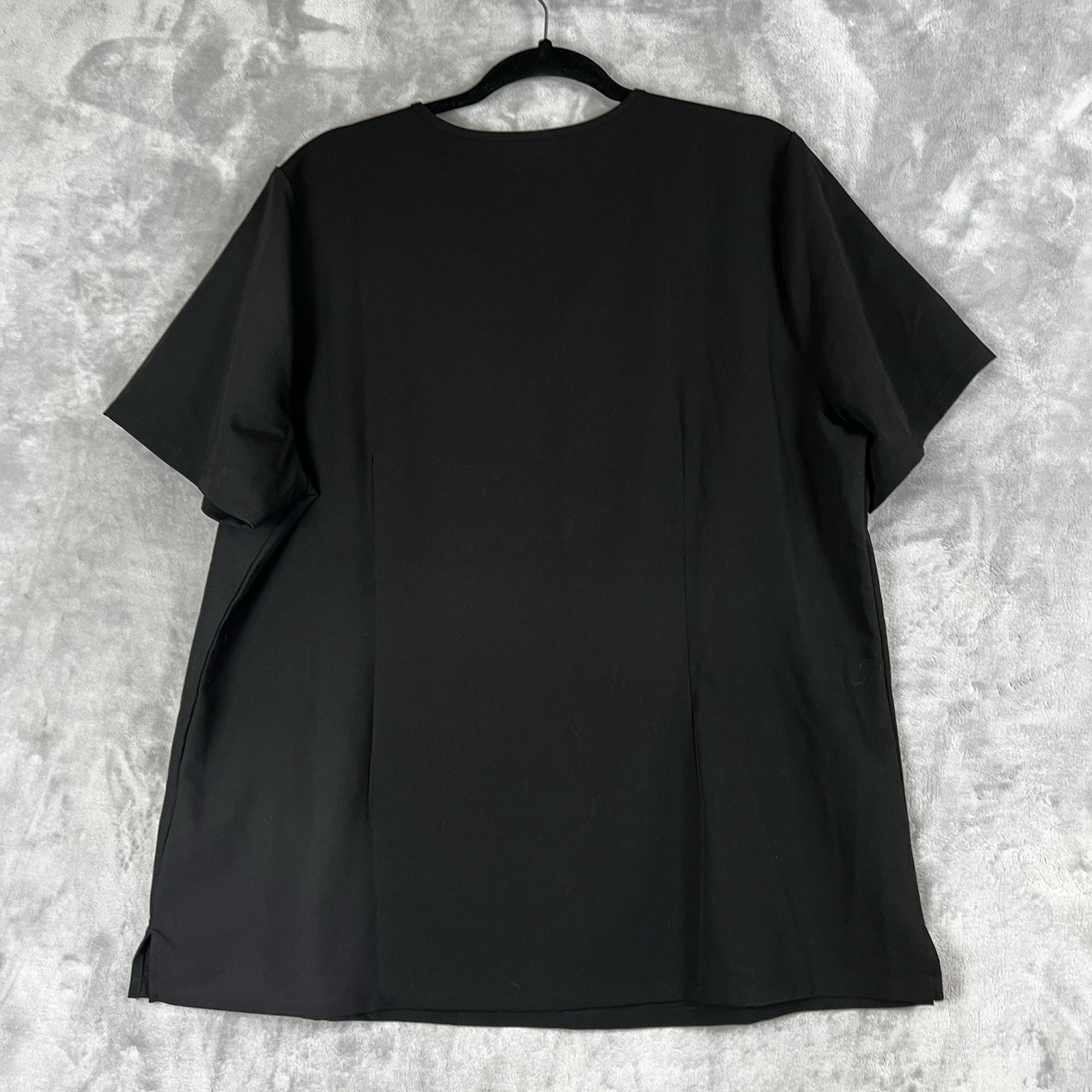 FIGS Technical Collection Black Solid Scrub Top U… - image 8