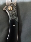 Damascus Knives Quick Release Belt Knife G10 Handle Raz Shrp Blade Leather Case  — photo 4