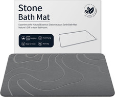Stone Bath Mat Diatomaceous Earth Shower Mat Non-Slip Super Absorbent Diatomite