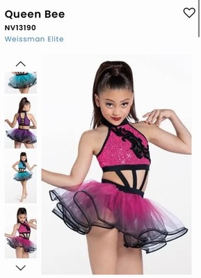 Weissman Queen Bee NV13190 Pink and Black Dance Costume Adult