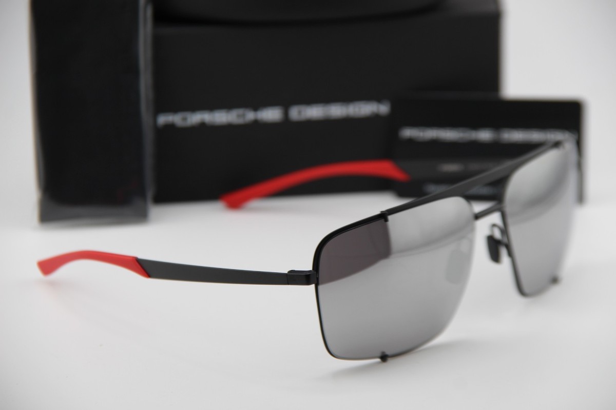 NEW PORSCHE DESIGN P'8919 A RED BLACK MIRRORED AUTHENTIC FRAMES